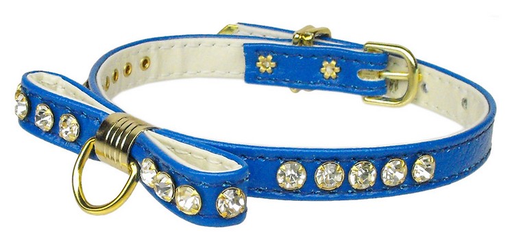 Bow Collar Blue 14